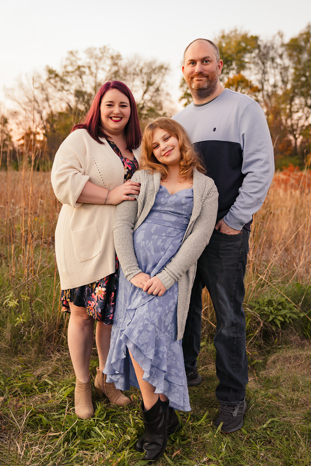 family photo at the Monon in Carmel Indiana