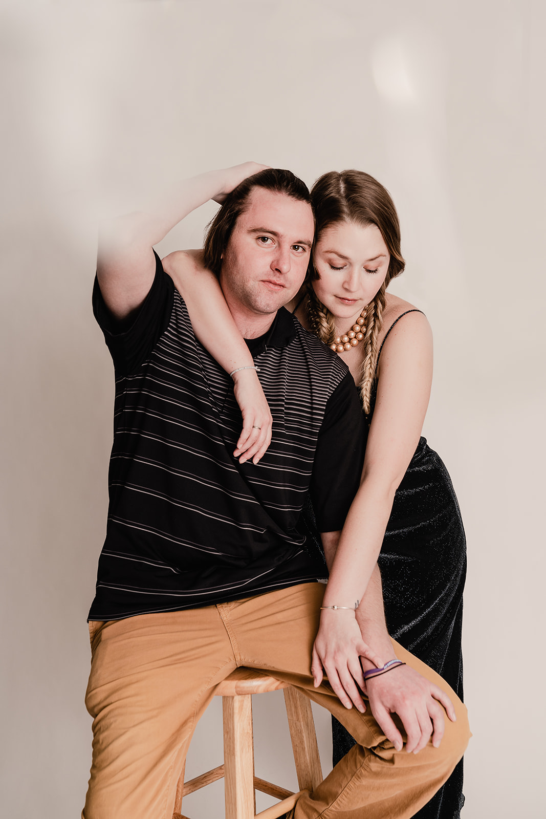 classy couple's studio photoshoot